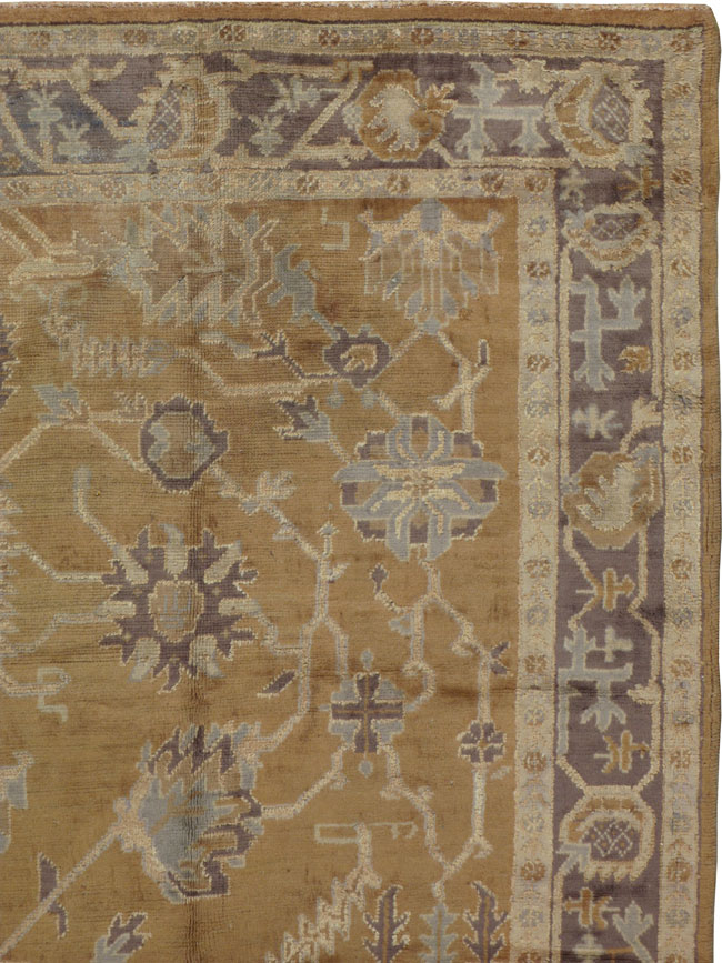 Vintage Turkish Oushak Small Room Size Carpet, No.9359 - Galerie Shabab
