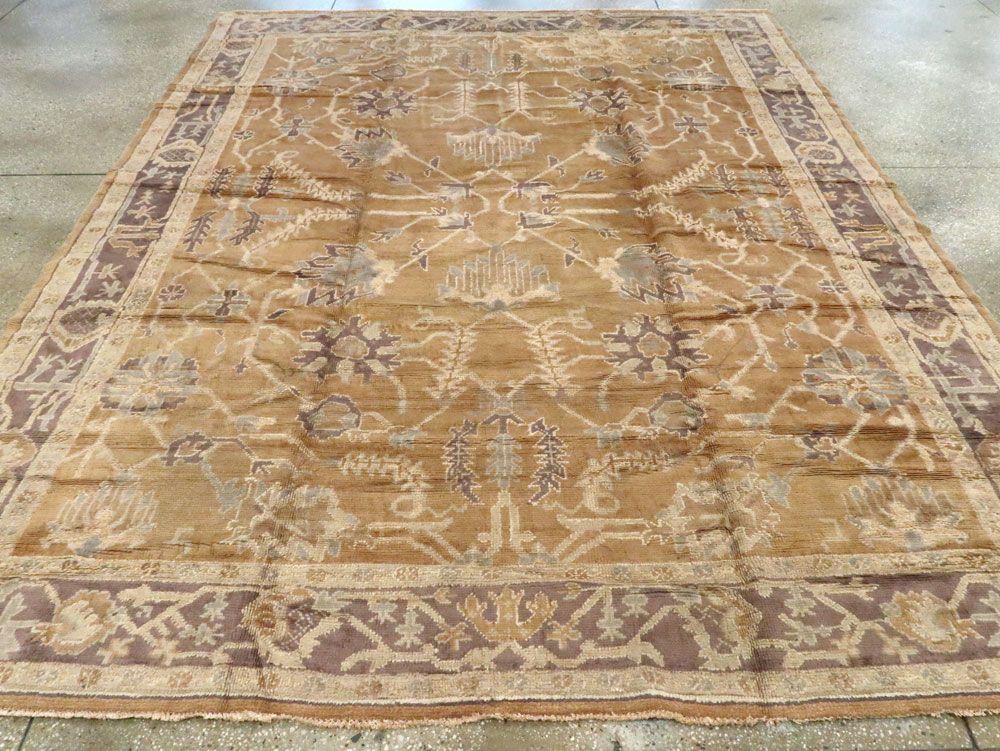 Vintage Turkish Oushak Small Room Size Carpet, No.9359 - Galerie Shabab