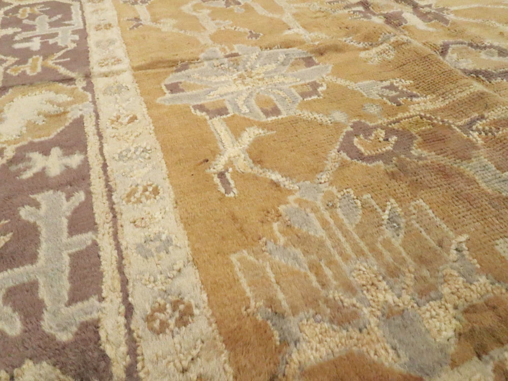 Vintage Turkish Oushak Small Room Size Carpet, No.9359 - Galerie Shabab