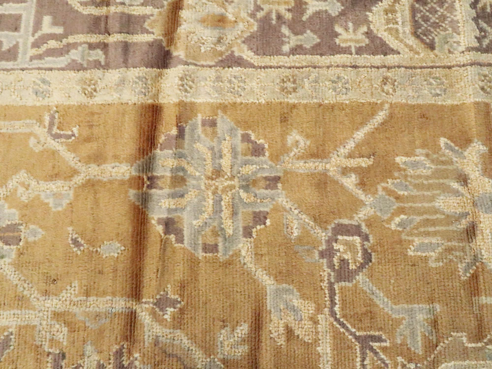 Vintage Turkish Oushak Small Room Size Carpet, No.9359 - Galerie Shabab