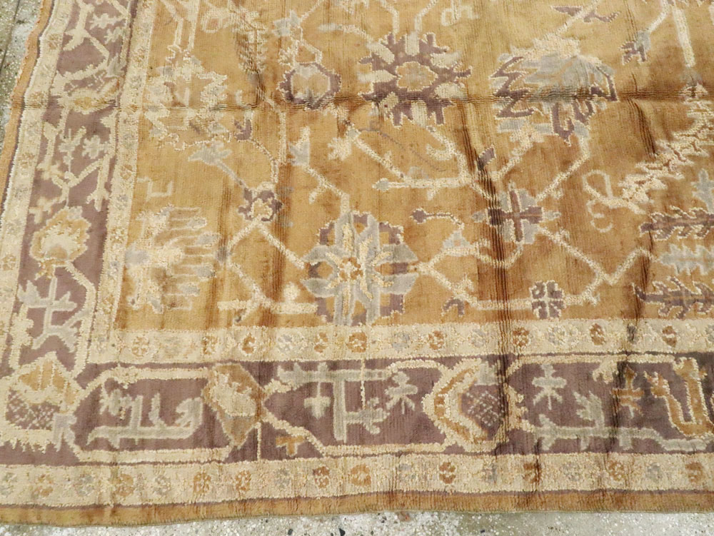 Vintage Turkish Oushak Small Room Size Carpet, No.9359 - Galerie Shabab