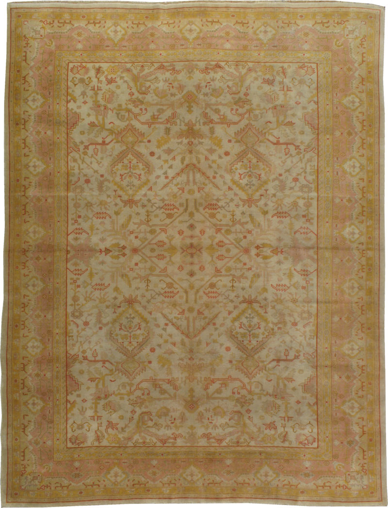 A Oushak Carpet, No.9383 - Galerie Shabab