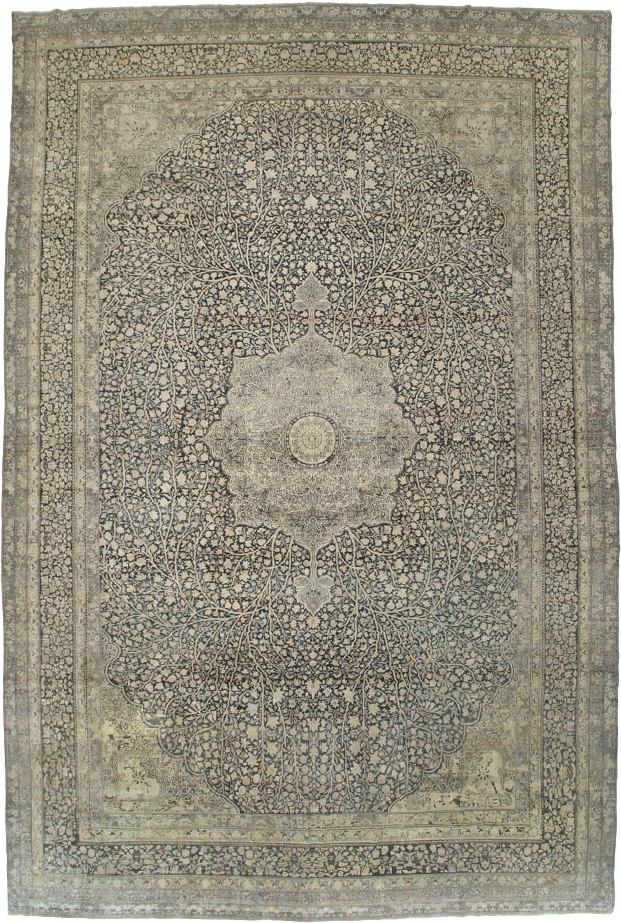 Antique Lavar Kerman Carpet, No.9397 - Galerie Shabab