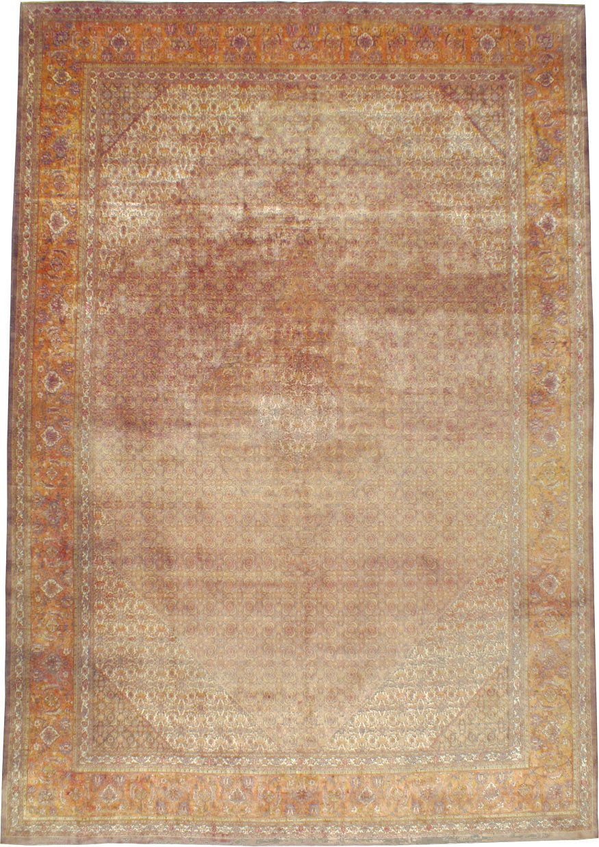 Vintage Persian Tabriz Carpet, No.9422 - Galerie Shabab