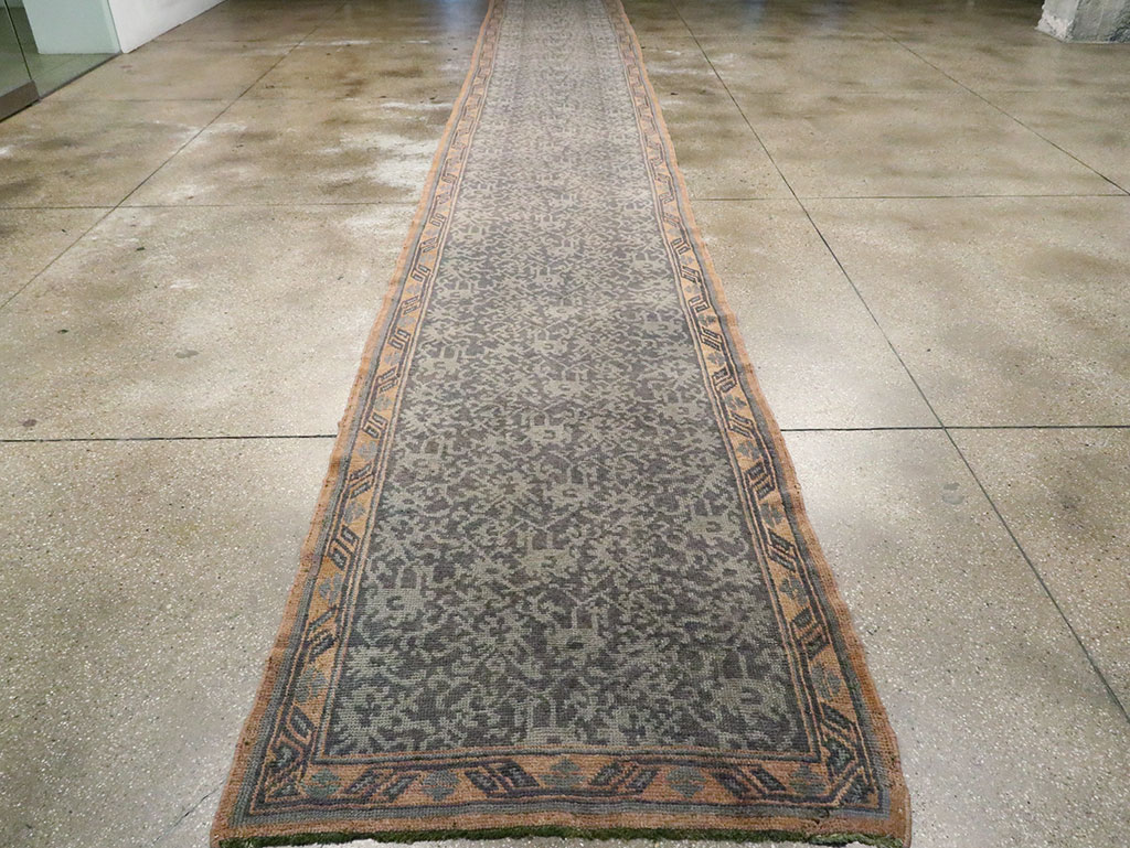 Antique Turkish Oushak Long Runner, No.9424 - Galerie Shabab