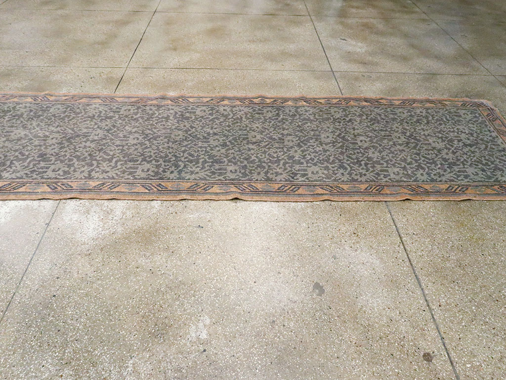 Antique Turkish Oushak Long Runner, No.9424 - Galerie Shabab