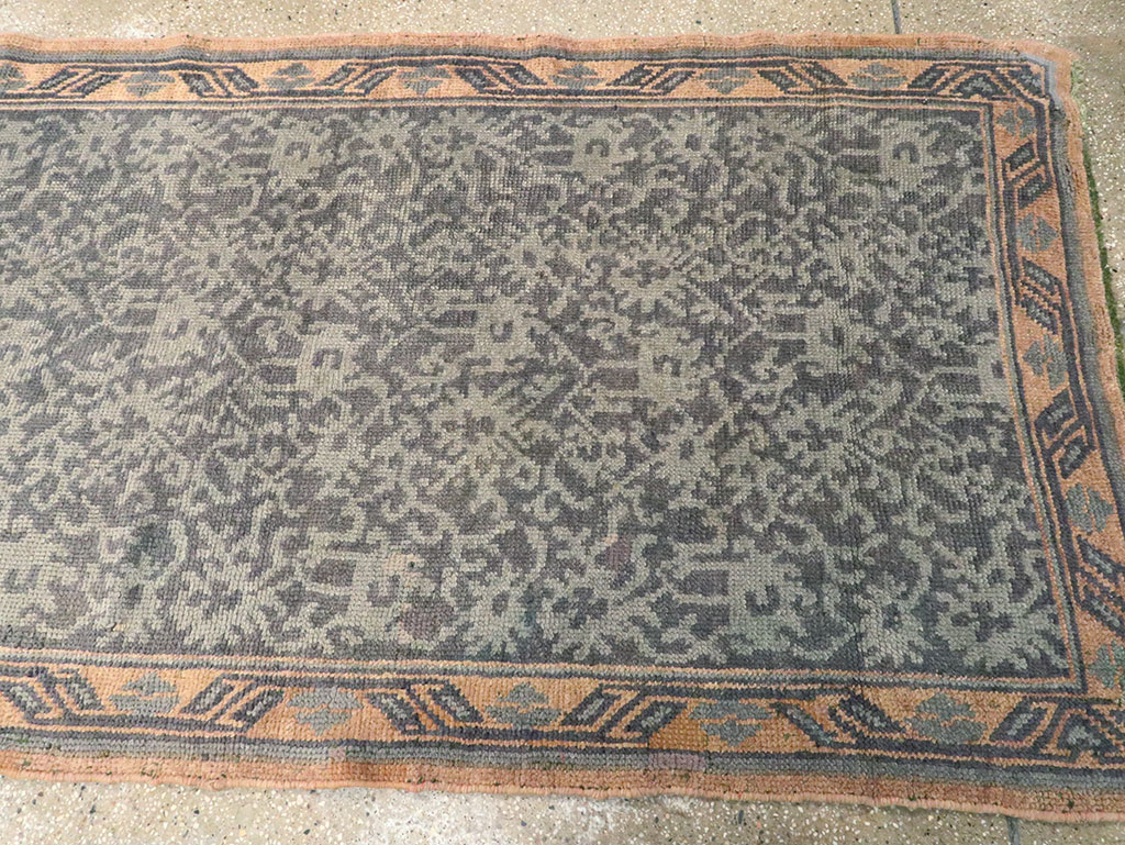 Antique Turkish Oushak Long Runner, No.9424 - Galerie Shabab