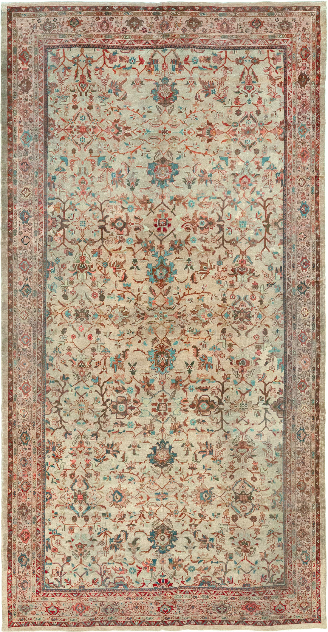 Antique Persian Mahal Gallery Rug, No.9457 - Galerie Shabab