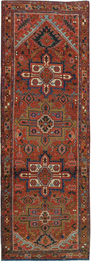 Antique Persian Heriz Runner, No.9537 - Galerie Shabab