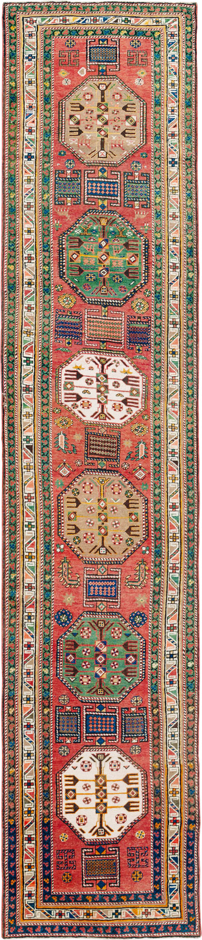Antique Persian Heriz Long Runner, No.9566 - Galerie Shabab