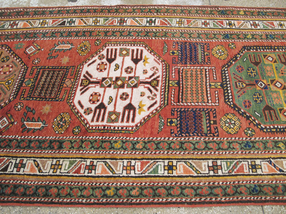 Antique Persian Heriz Long Runner, No.9566 - Galerie Shabab