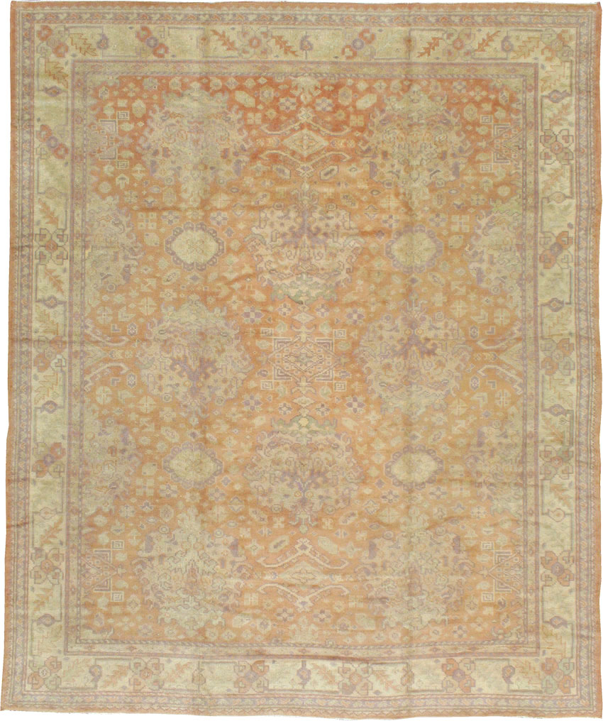 Antique Oushak Square Carpet, No.9603 - Galerie Shabab