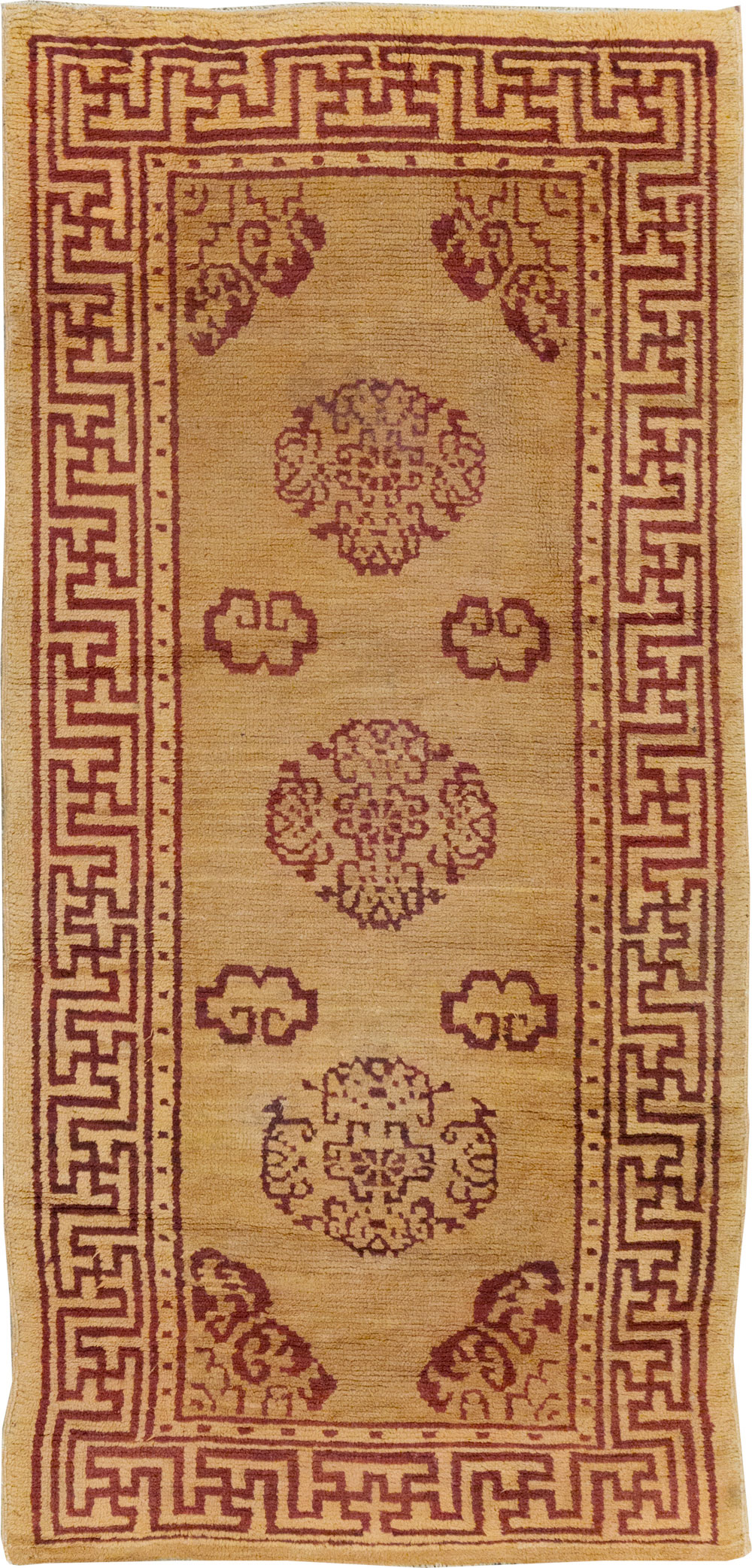 Vintage Chinese Art Deco Throw Rug, No.9714 - Galerie Shabab