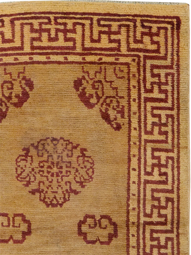 Vintage Chinese Art Deco Throw Rug, No.9714 - Galerie Shabab