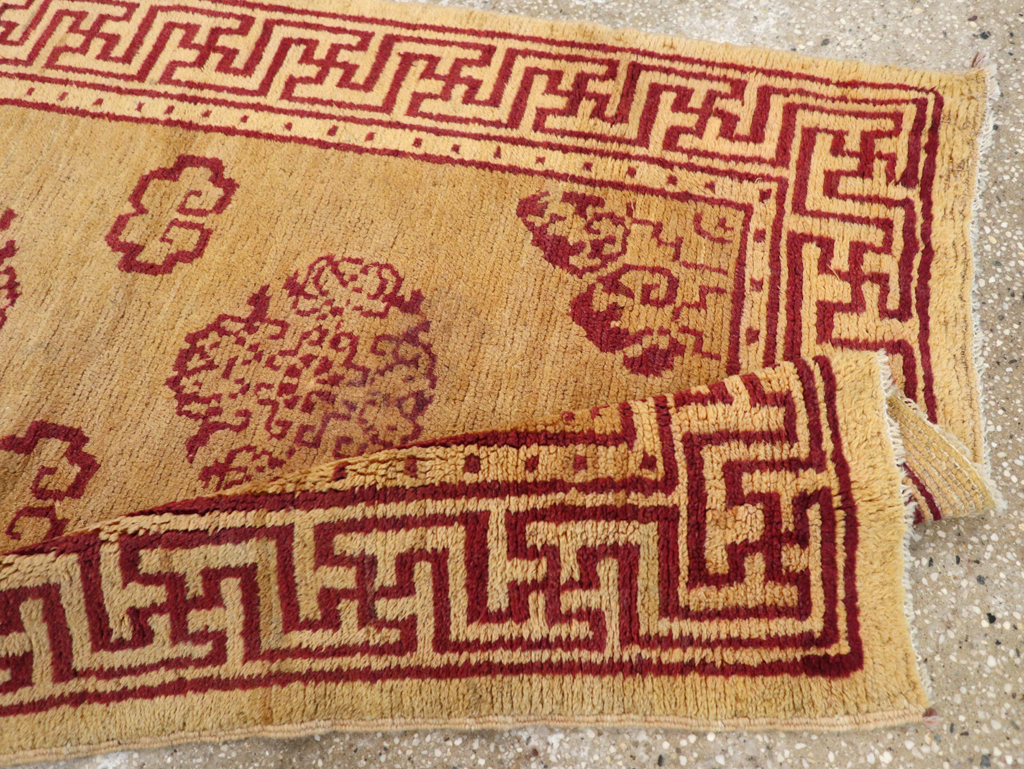 Vintage Chinese Art Deco Throw Rug, No.9714 - Galerie Shabab