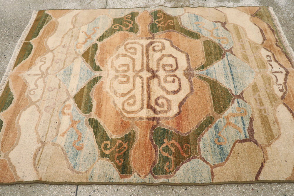 Vintage Indian Lahore Rug, No.9725 - Galerie Shabab