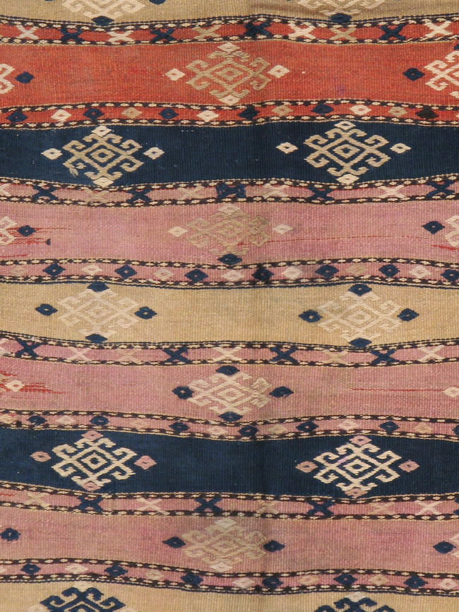 Vintage Afghan Flatweave Kilim Large Gallery Carpet, No.9796 - Galerie Shabab