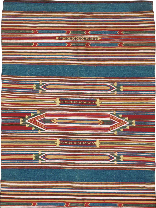 Vintage Persian Flatweave Kilim Runner, No.9799 - Galerie Shabab