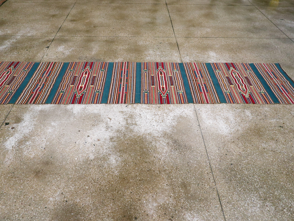 Vintage Persian Flatweave Kilim Runner, No.9799 - Galerie Shabab