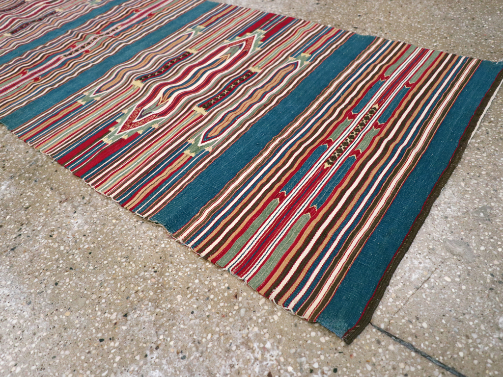 Vintage Persian Flatweave Kilim Runner, No.9799 - Galerie Shabab
