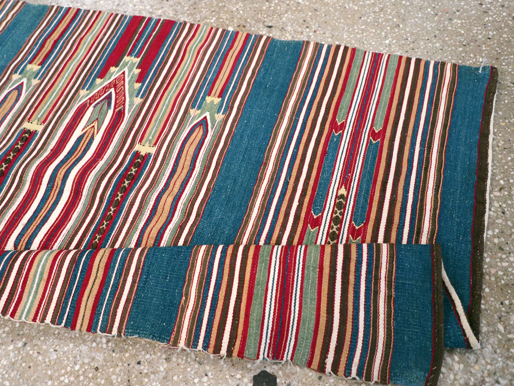 Vintage Persian Flatweave Kilim Runner, No.9799 - Galerie Shabab