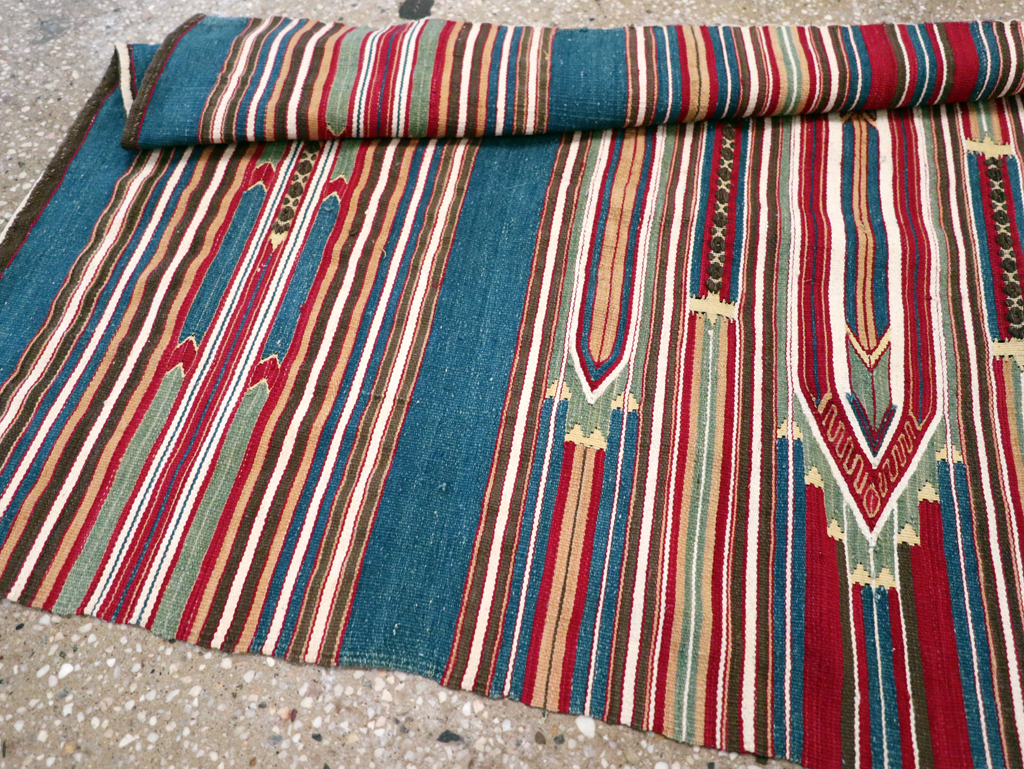 Vintage Persian Flatweave Kilim Runner, No.9799 - Galerie Shabab