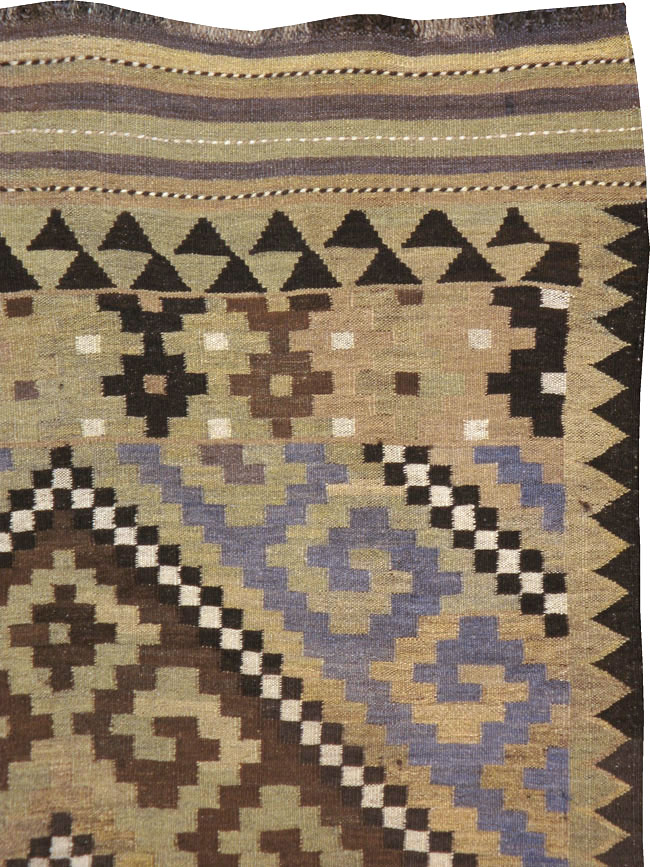 Vintage Scandinavian Flatweave Kilim Runner, No.9812 - Galerie Shabab