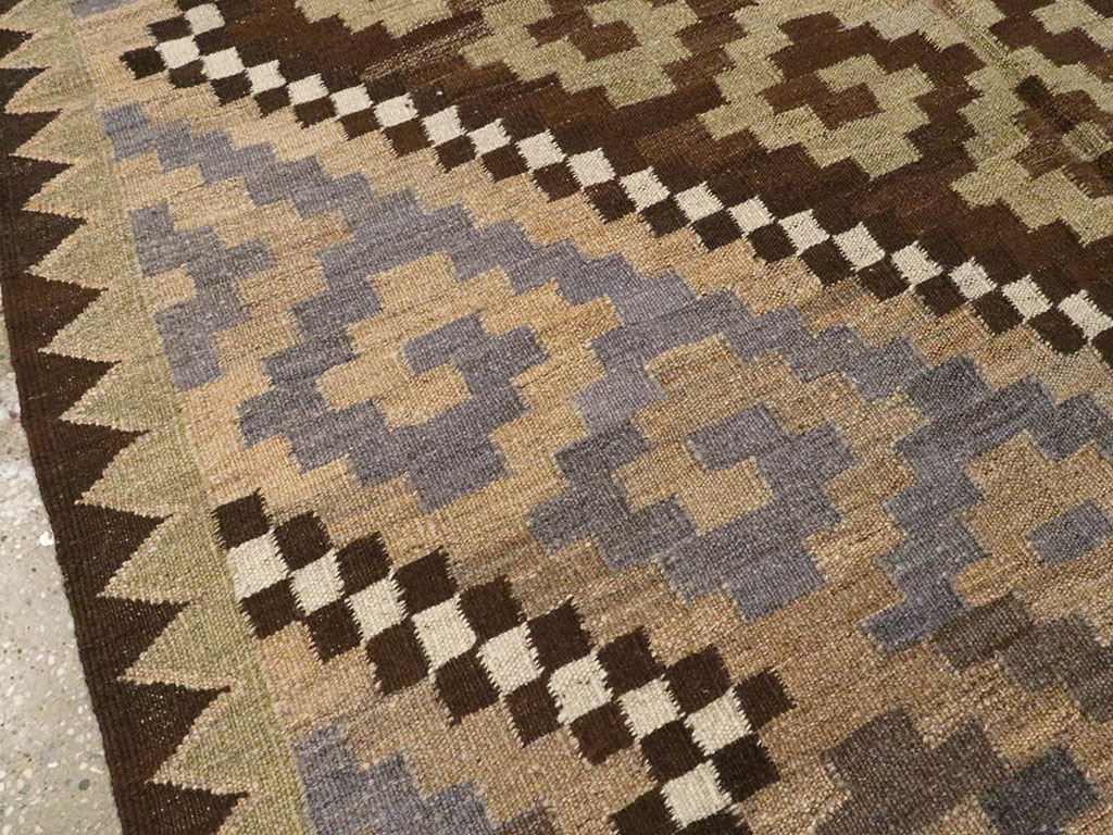 Vintage Scandinavian Flatweave Kilim Runner, No.9812 - Galerie Shabab