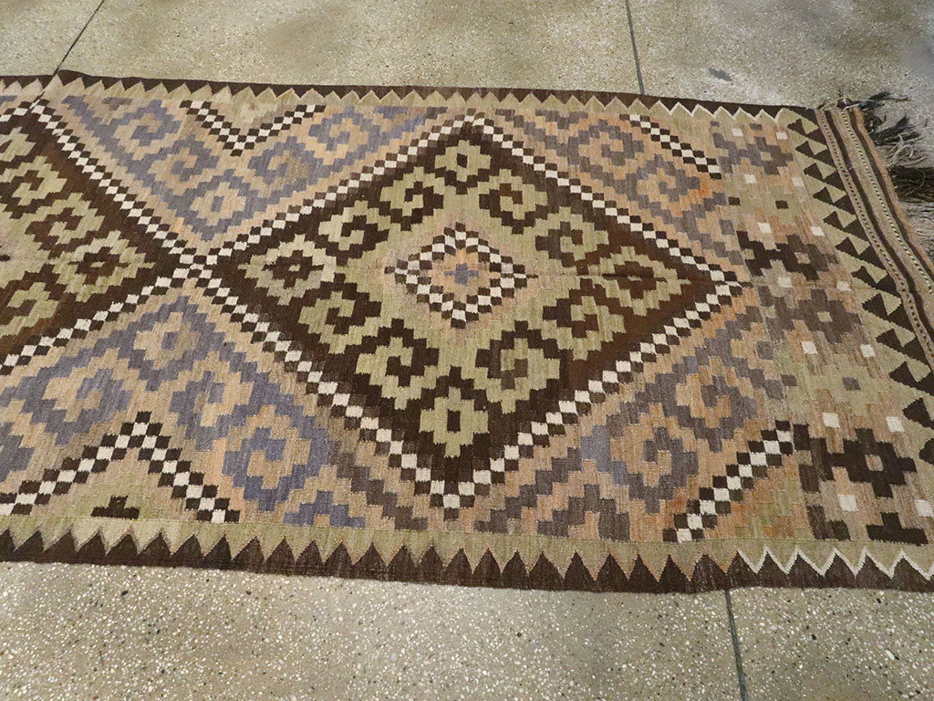 Vintage Scandinavian Flatweave Kilim Runner, No.9812 - Galerie Shabab
