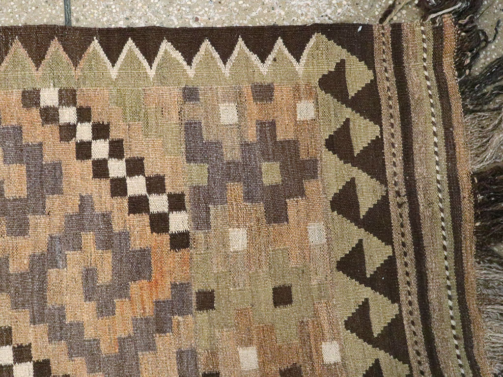 Vintage Scandinavian Flatweave Kilim Runner, No.9812 - Galerie Shabab