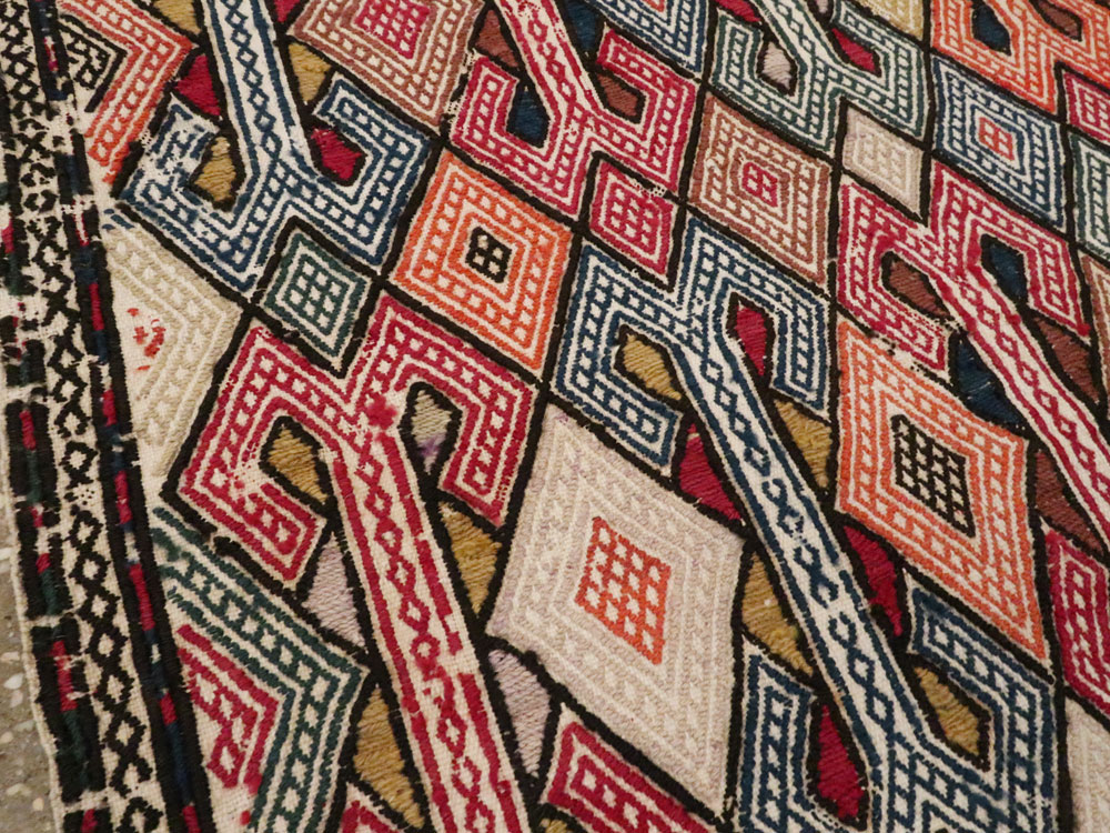 Vintage Caucasian Verneh Flatweave Kilim, No.9847 - Galerie Shabab