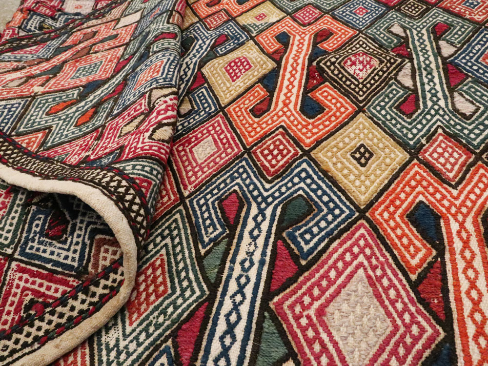 Vintage Caucasian Verneh Flatweave Kilim, No.9847 - Galerie Shabab