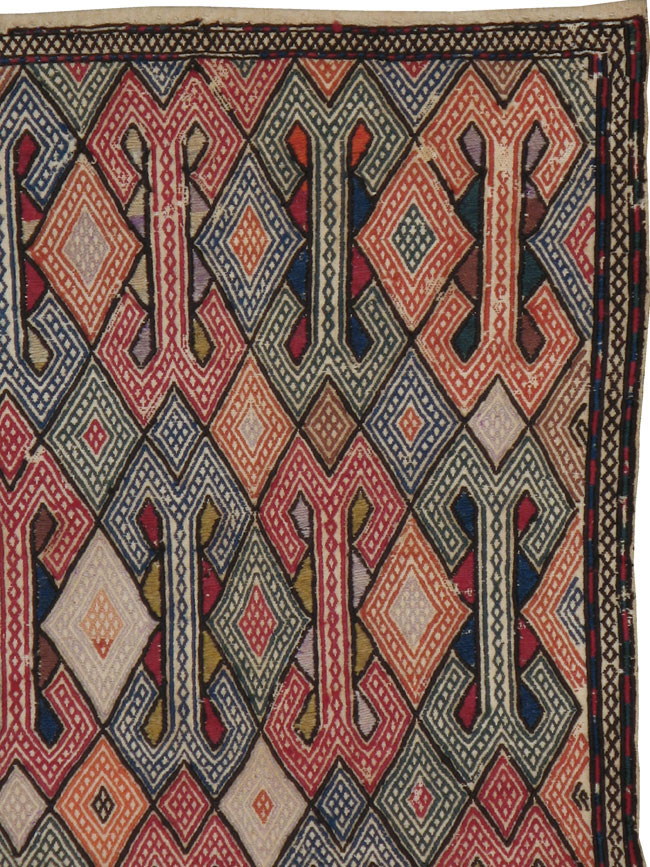 Vintage Caucasian Verneh Flatweave Kilim, No.9847 - Galerie Shabab