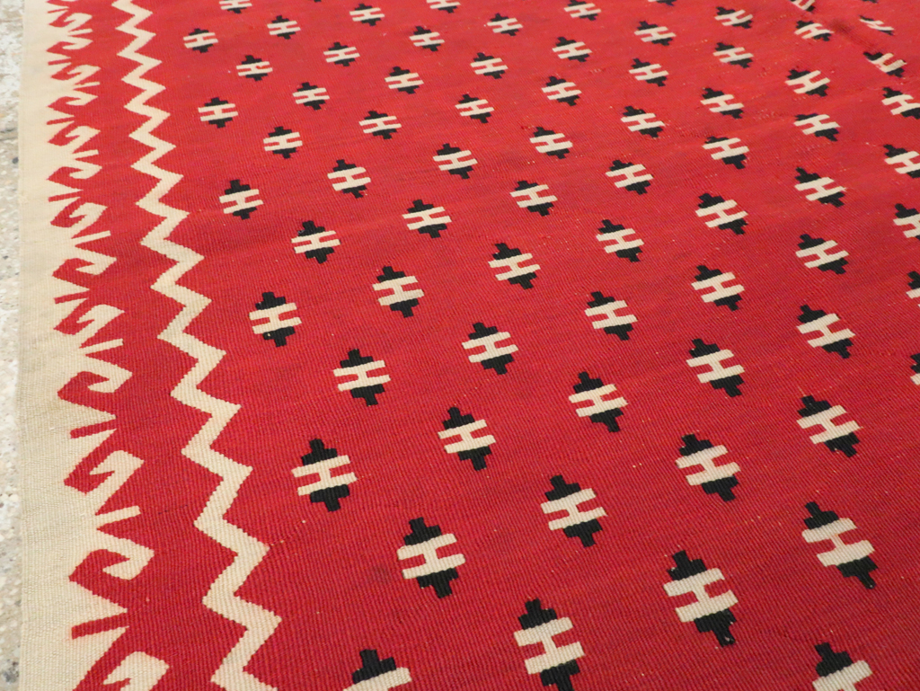Vintage Bulgarian Flatweave Kilim Gallery Carpet, No.9850 - Galerie Shabab