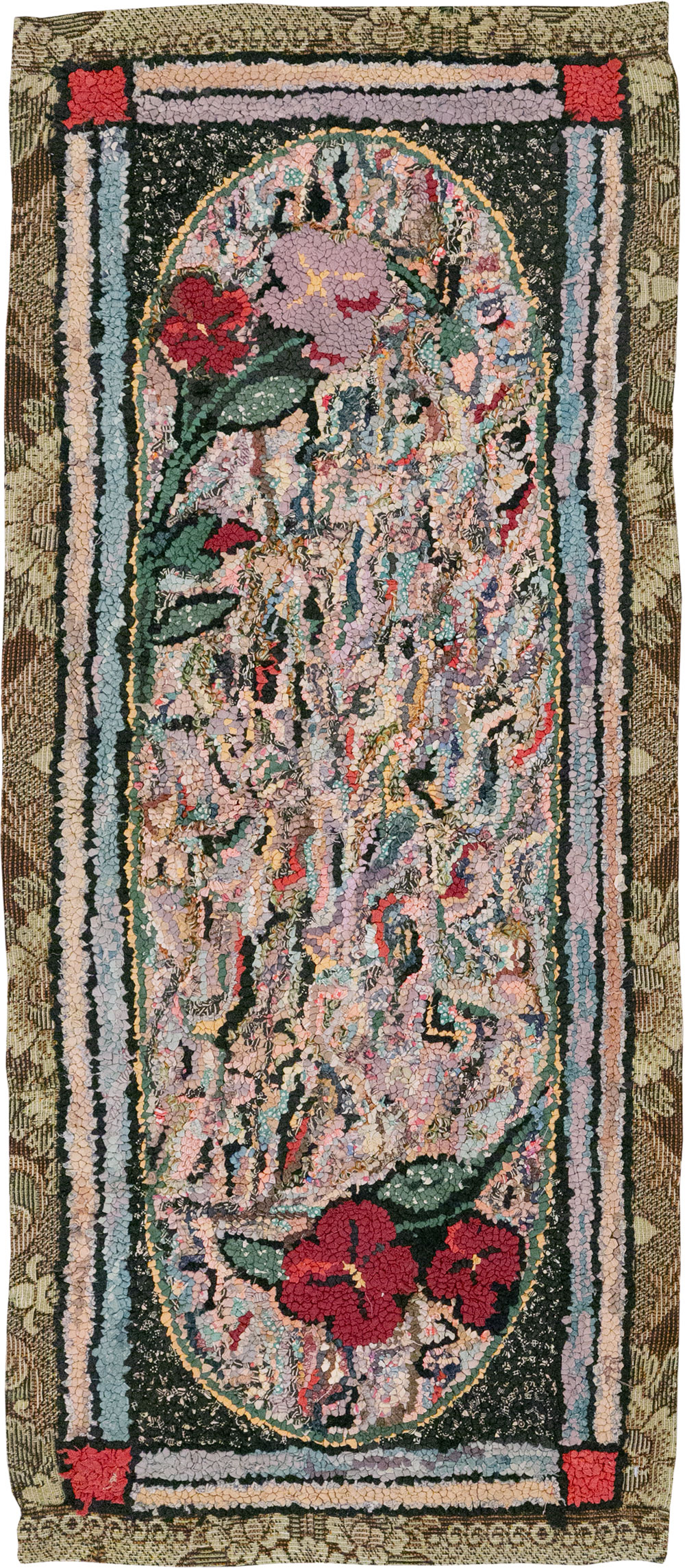 Vintage American Hook Throw Rug, No.9857 - Galerie Shabab