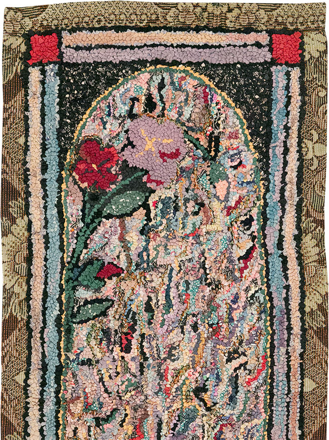 Vintage American Hook Throw Rug, No.9857 - Galerie Shabab
