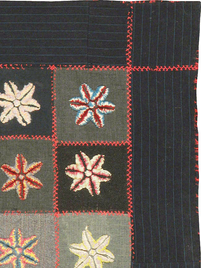 Antique American Embroidered Quilt, No.9865 - Galerie Shabab