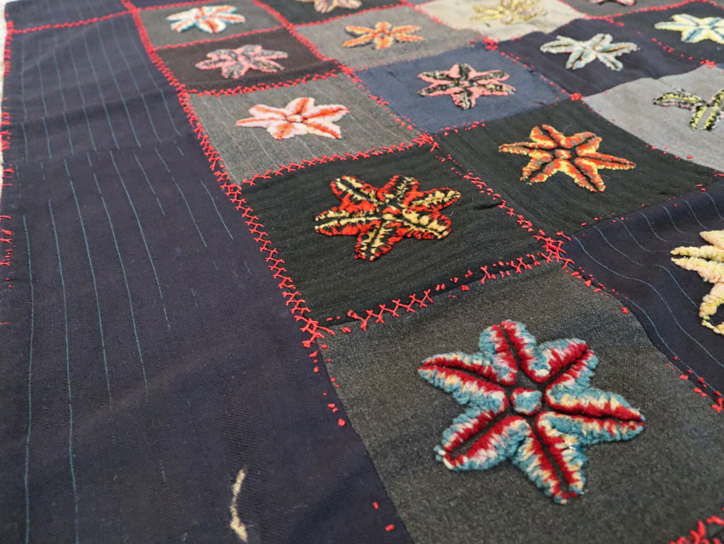 Antique American Embroidered Quilt, No.9865 - Galerie Shabab