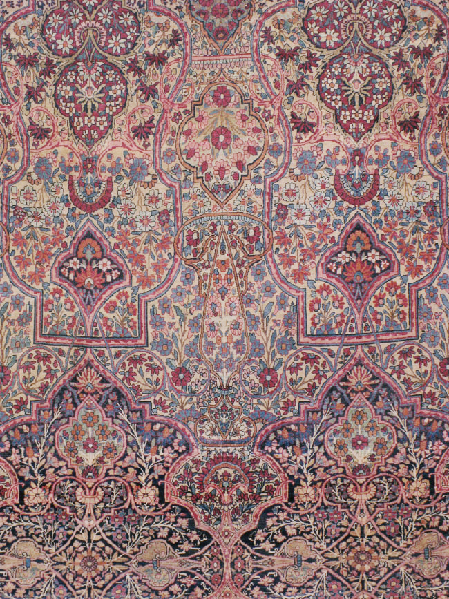 Antique Persian Lavar Kerman Carpet, No.9890 - Galerie Shabab