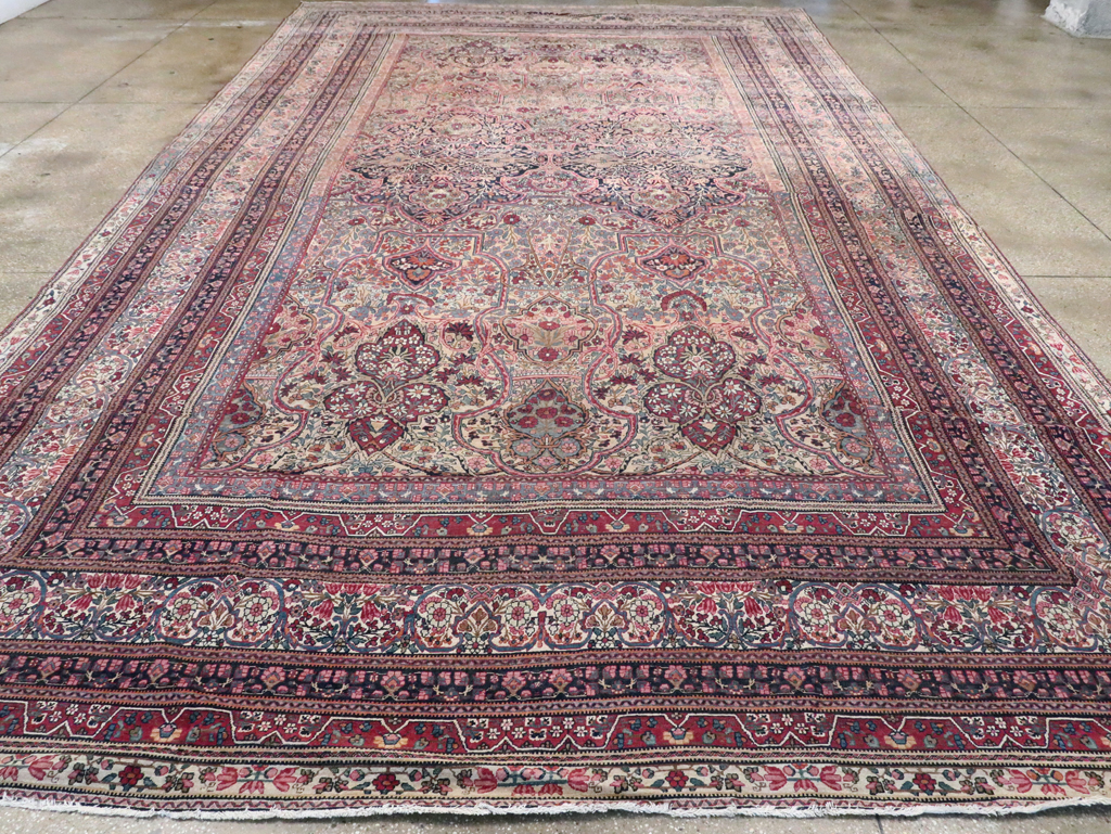 Antique Persian Lavar Kerman Carpet, No.9890 - Galerie Shabab