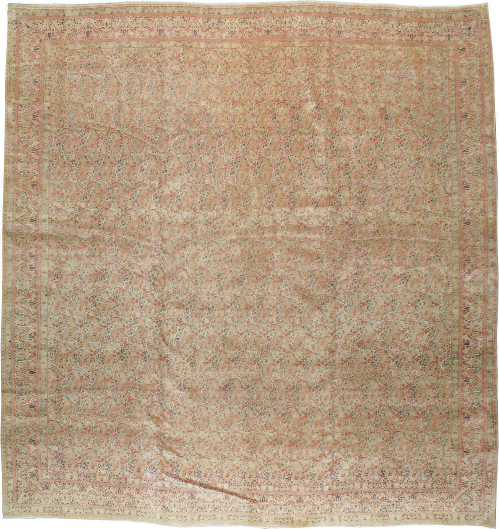 Antique Persian Kerman Square Carpet, No.9939 - Galerie Shabab