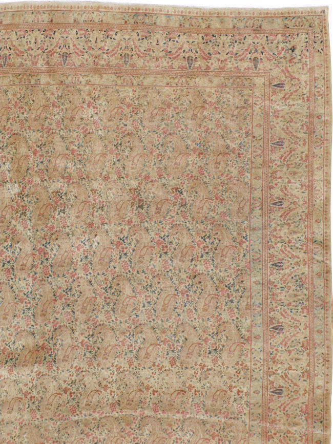 Antique Persian Kerman Square Carpet, No.9939 - Galerie Shabab