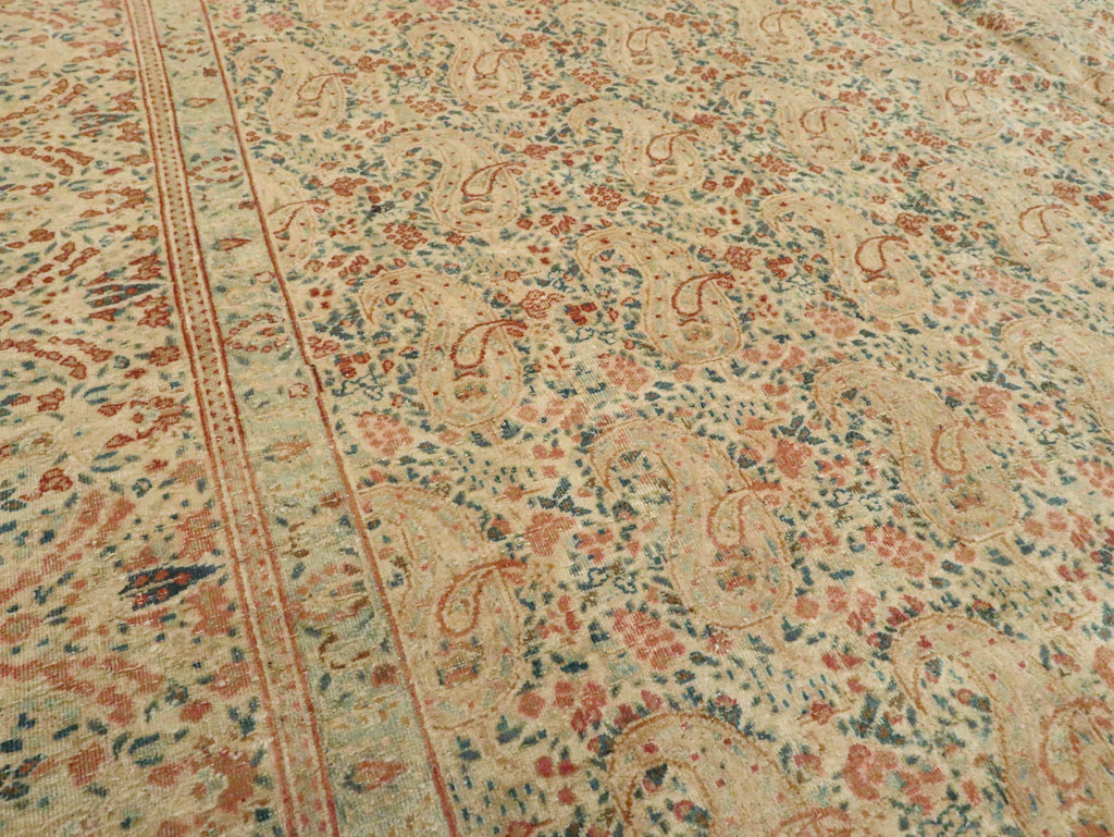 Antique Persian Kerman Square Carpet, No.9939 - Galerie Shabab