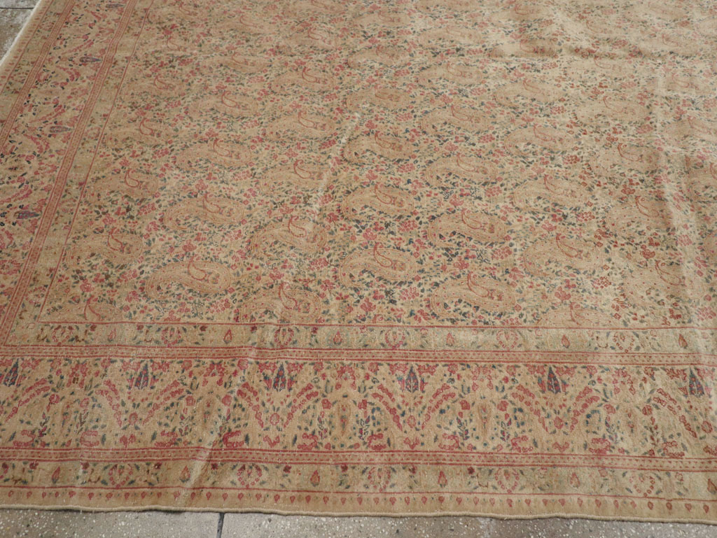 Antique Persian Kerman Square Carpet, No.9939 - Galerie Shabab