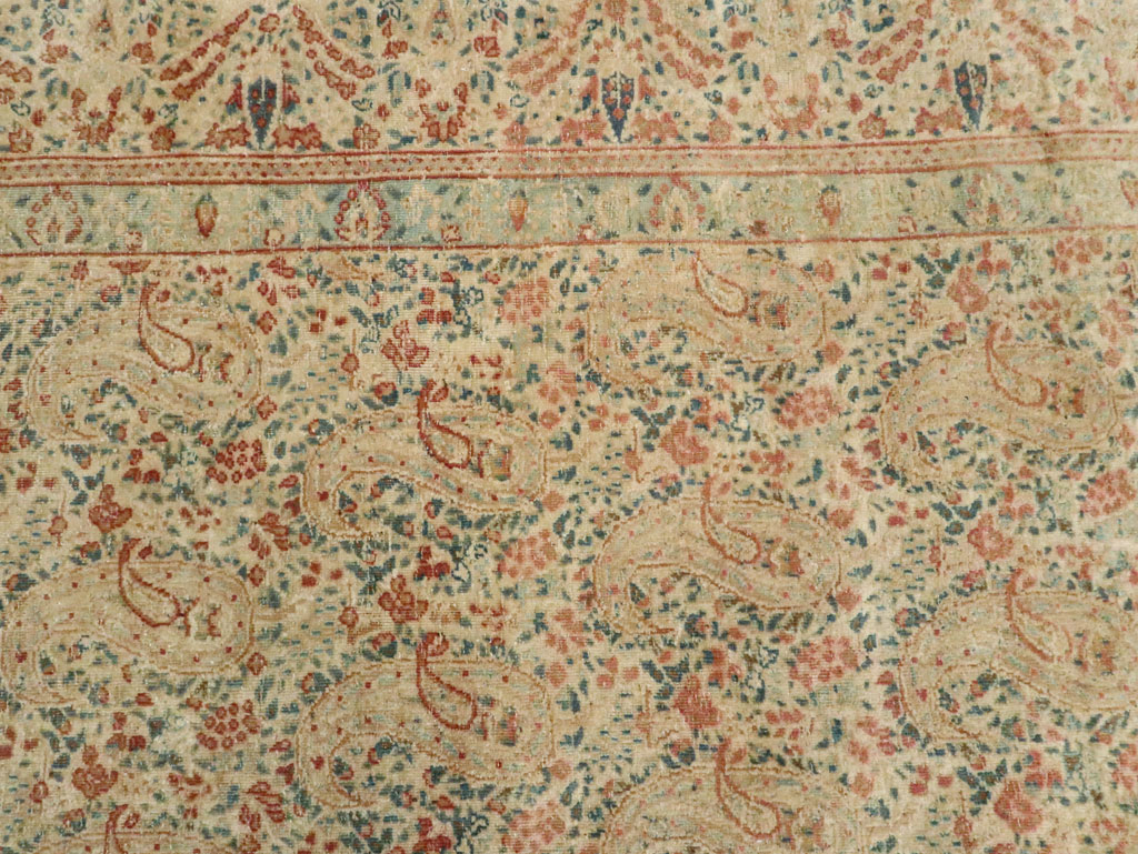 Antique Persian Kerman Square Carpet, No.9939 - Galerie Shabab