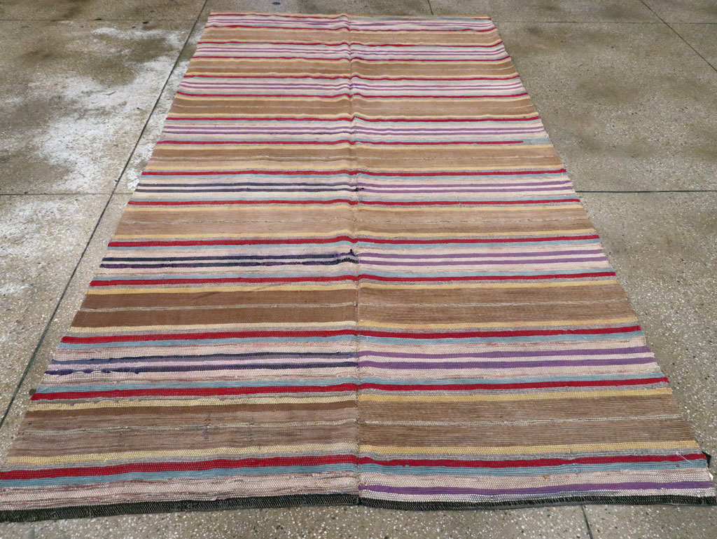 Antique American Rag Rug, No.9955 - Galerie Shabab