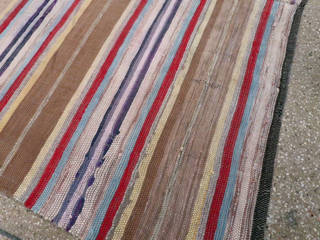 Antique American Rag Rug, No.9955 - Galerie Shabab