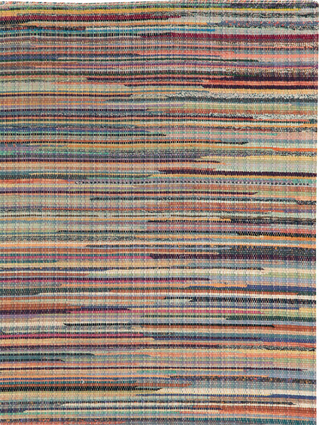 Antique American Rag Rug, No.9956 - Galerie Shabab