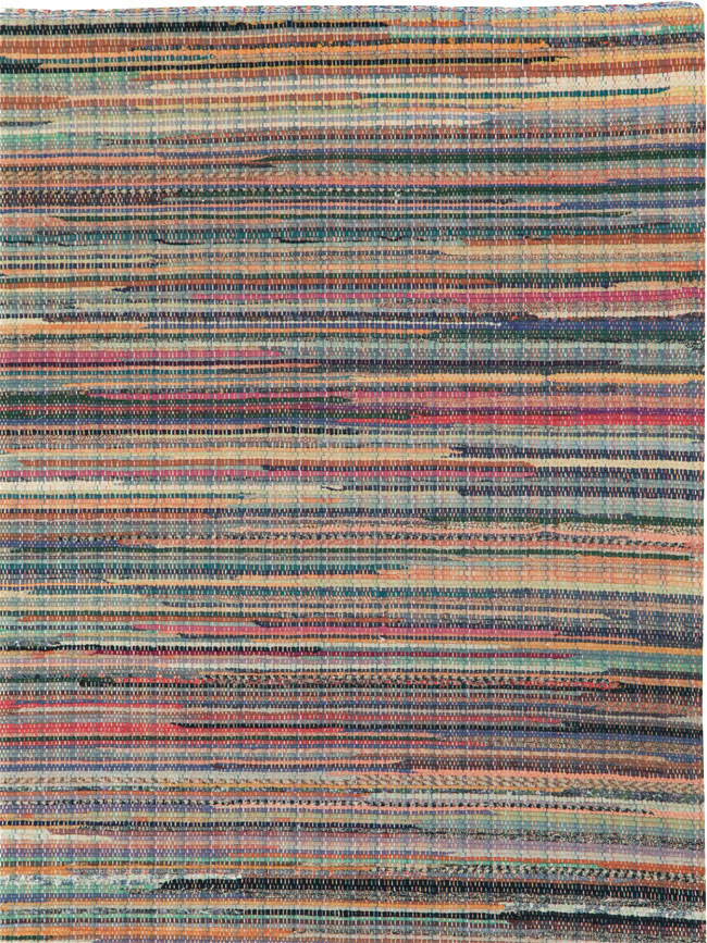 Antique American Rag Rug, No.9956 - Galerie Shabab