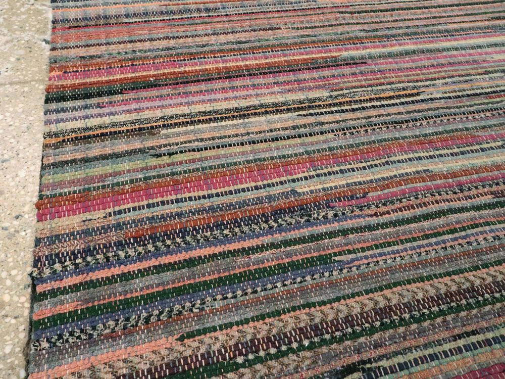 Antique American Rag Rug, No.9956 - Galerie Shabab